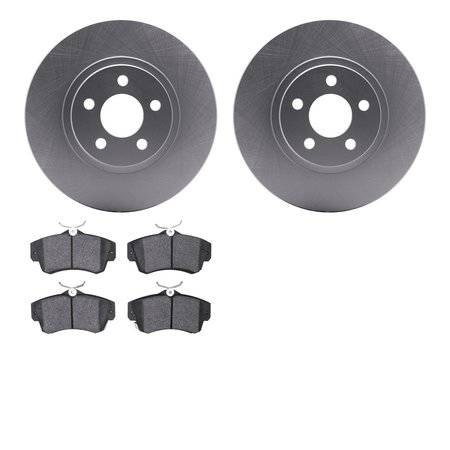 DYNAMIC FRICTION CO 4502-39037, Geospec Rotors with 5000 Advanced Brake Pads, Silver 4502-39037
